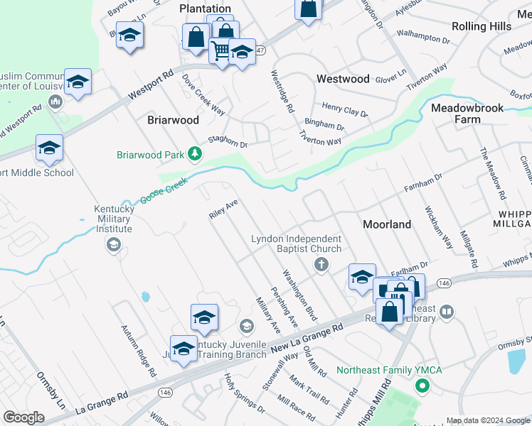 map of restaurants, bars, coffee shops, grocery stores, and more near 1820 Jefferson Avenue in Louisville