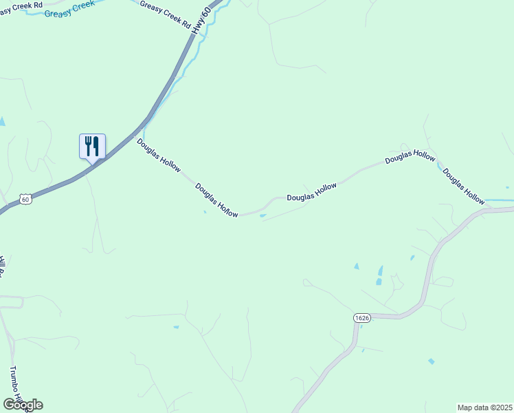 map of restaurants, bars, coffee shops, grocery stores, and more near Douglas Hollow Road in Olive Hill