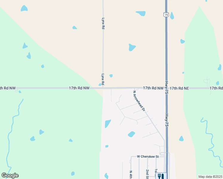 map of restaurants, bars, coffee shops, grocery stores, and more near 1207 17th Road Northwest in Burlington