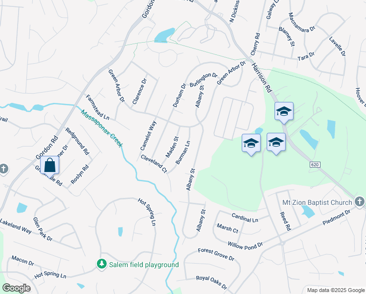 map of restaurants, bars, coffee shops, grocery stores, and more near 311 Burman Lane in Fredericksburg