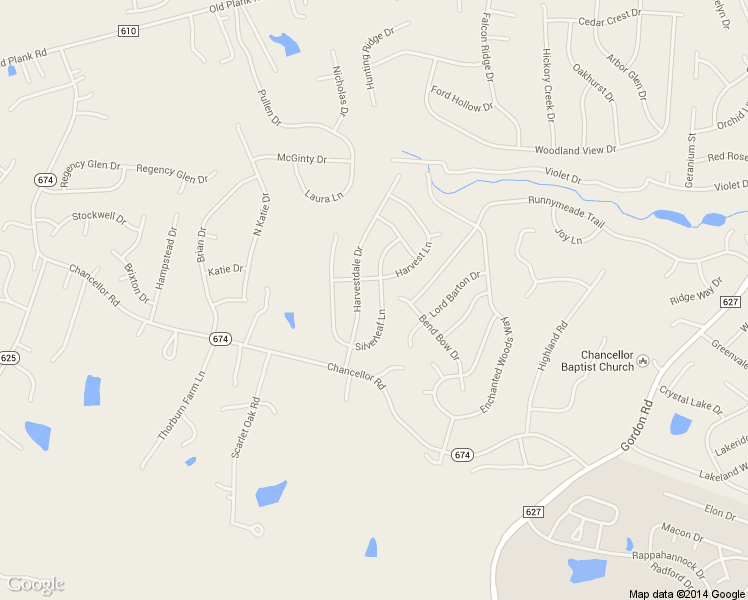 map of restaurants, bars, coffee shops, grocery stores, and more near 11405 Silverleaf Ln in Fredericksburg