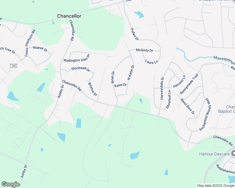 map of restaurants, bars, coffee shops, grocery stores, and more near 7515 Daughtry Drive in Fredericksburg