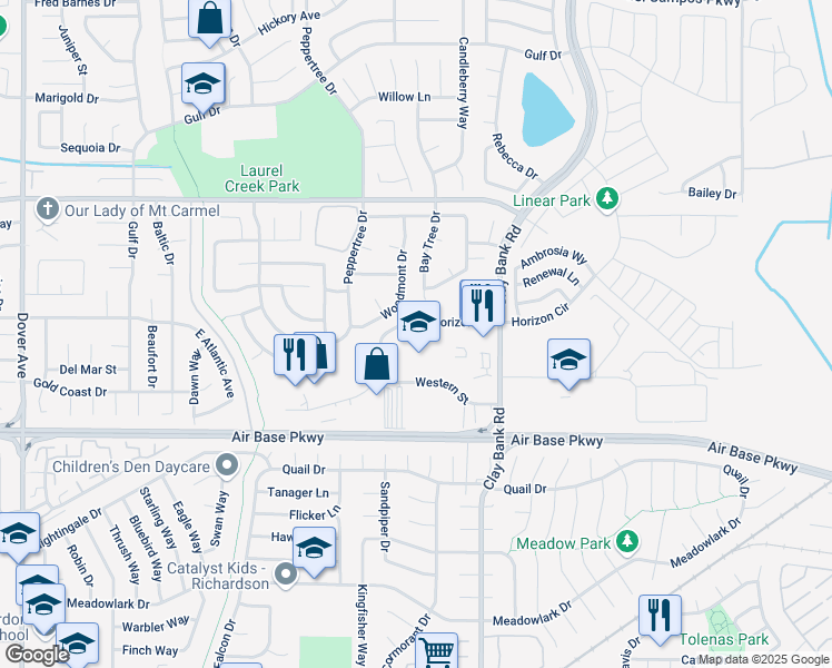 map of restaurants, bars, coffee shops, grocery stores, and more near 1128 Western Street in Fairfield