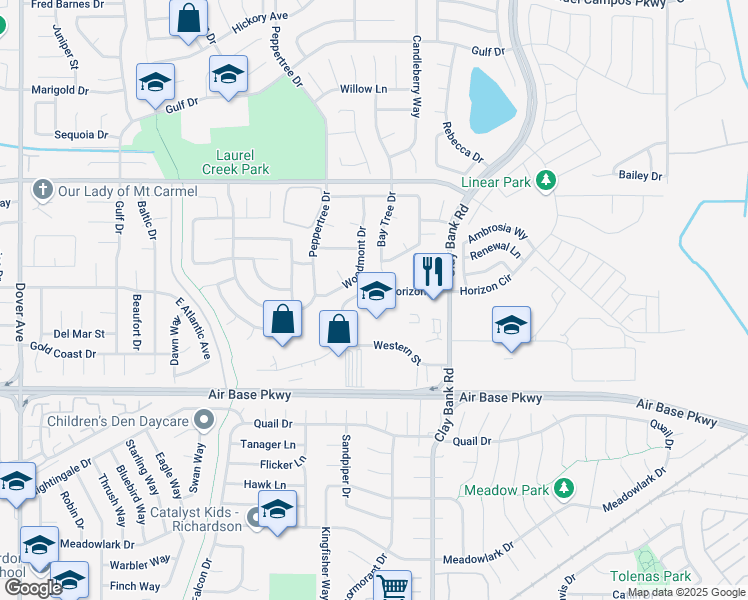 map of restaurants, bars, coffee shops, grocery stores, and more near 1128 Western Street in Fairfield