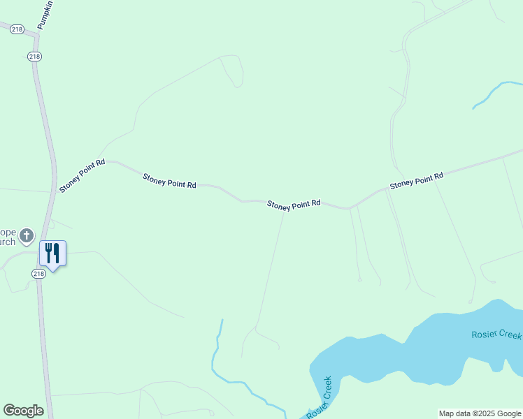 map of restaurants, bars, coffee shops, grocery stores, and more near 18122 Stoney Point Road in King George