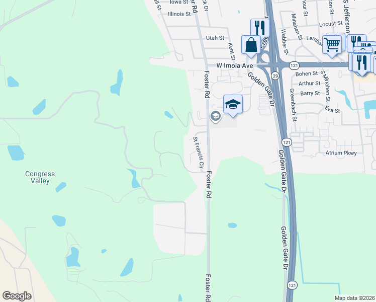 map of restaurants, bars, coffee shops, grocery stores, and more near 14 Clement Court in Napa