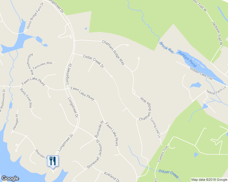 map of restaurants, bars, coffee shops, grocery stores, and more near 10505 Chatham Ridge Way in Spotsylvania