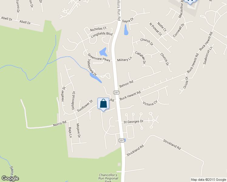 map of restaurants, bars, coffee shops, grocery stores, and more near 22199 Chancellors Run Road in Great Mills