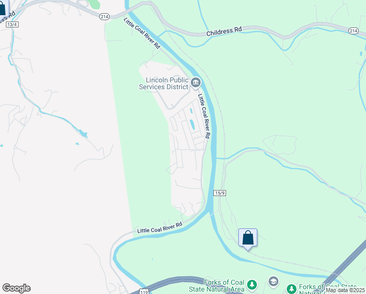 map of restaurants, bars, coffee shops, grocery stores, and more near Caretaker Lane in Alum Creek