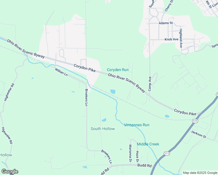 map of restaurants, bars, coffee shops, grocery stores, and more near 2249-2353 Corydon Pike in New Albany