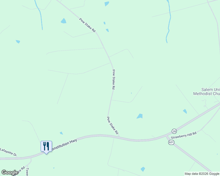 map of restaurants, bars, coffee shops, grocery stores, and more near 9222 Pine Stake Road in Rhoadesville