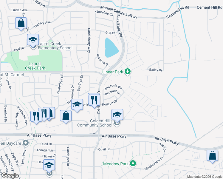 map of restaurants, bars, coffee shops, grocery stores, and more near 2753 Ambrosia Way in Fairfield