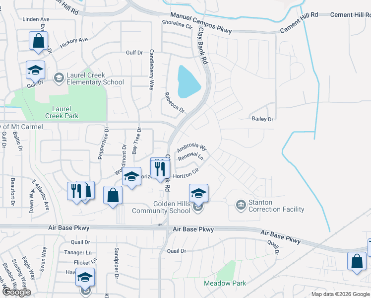 map of restaurants, bars, coffee shops, grocery stores, and more near 1285 Warmth Court in Fairfield
