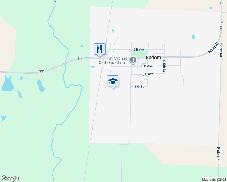 map of restaurants, bars, coffee shops, grocery stores, and more near in Radom