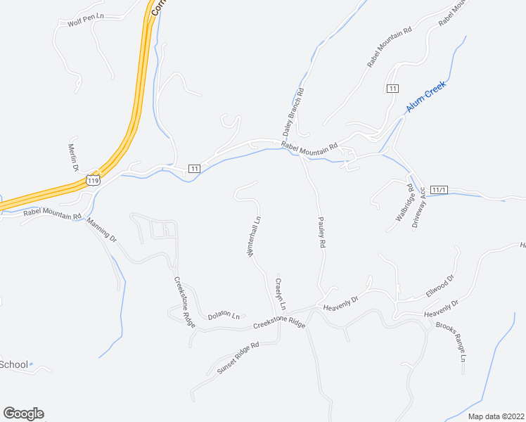 map of restaurants, bars, coffee shops, grocery stores, and more near 392 Wynterhall Lane in South Charleston