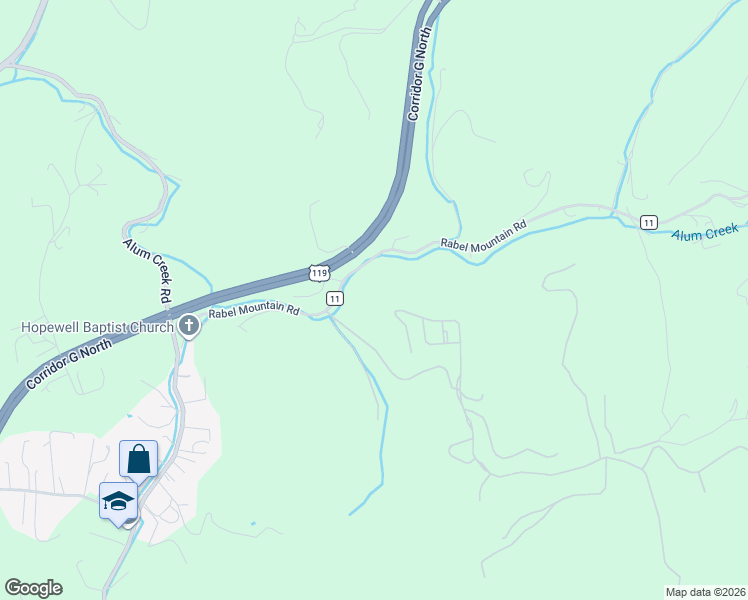 map of restaurants, bars, coffee shops, grocery stores, and more near 111 Creekstone Ridge in South Charleston