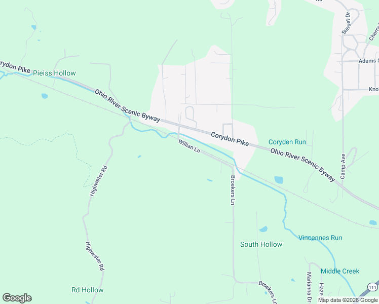 map of restaurants, bars, coffee shops, grocery stores, and more near 2417 Willian Lane in New Albany