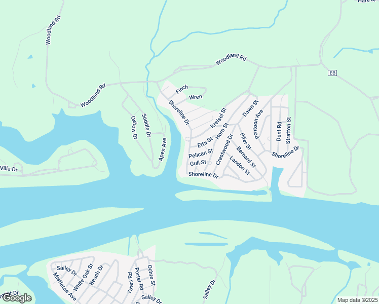 map of restaurants, bars, coffee shops, grocery stores, and more near Pelican Street in Warsaw