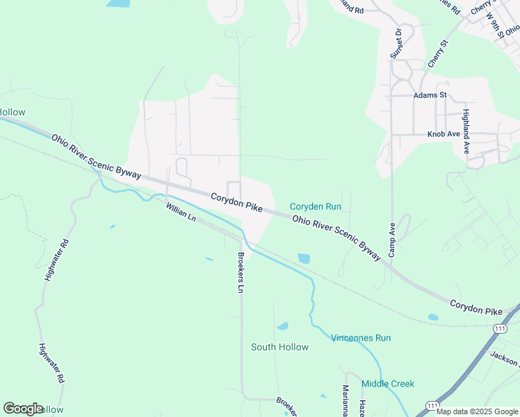map of restaurants, bars, coffee shops, grocery stores, and more near 2249 Corydon Pike in New Albany