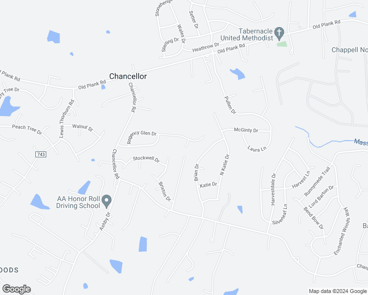 map of restaurants, bars, coffee shops, grocery stores, and more near 7514 Regency Glen Drive in Fredericksburg