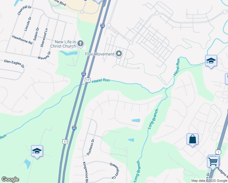 map of restaurants, bars, coffee shops, grocery stores, and more near 11804 Engleside Court in Fredericksburg