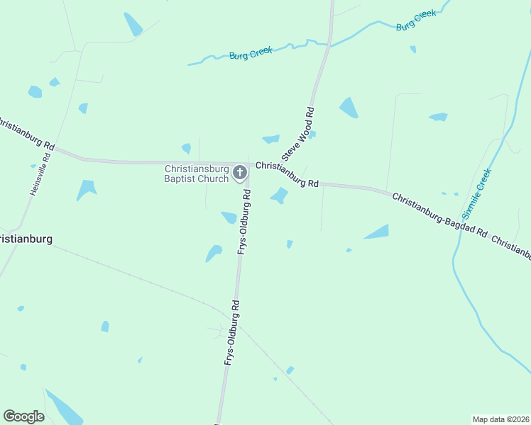 map of restaurants, bars, coffee shops, grocery stores, and more near 984 Frys-Oldburg Road in Bagdad