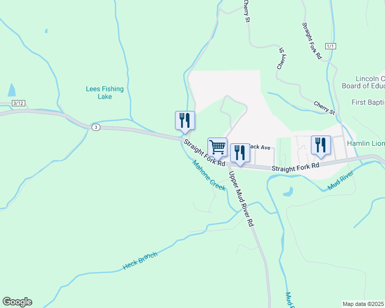 map of restaurants, bars, coffee shops, grocery stores, and more near 7250 Lynn Avenue in Hamlin