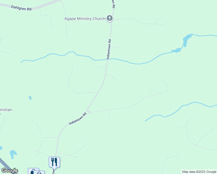 map of restaurants, bars, coffee shops, grocery stores, and more near 9399 Indiantown Road in King George