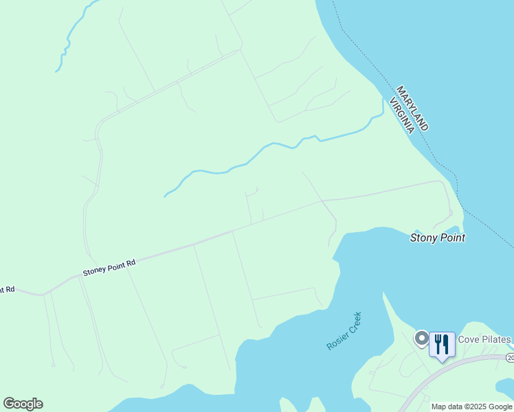 map of restaurants, bars, coffee shops, grocery stores, and more near 19161 Stoney Point Road in King George