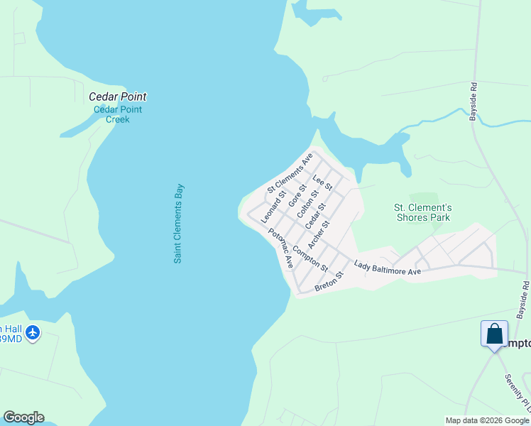 map of restaurants, bars, coffee shops, grocery stores, and more near 22321 Leonard Street in Leonardtown