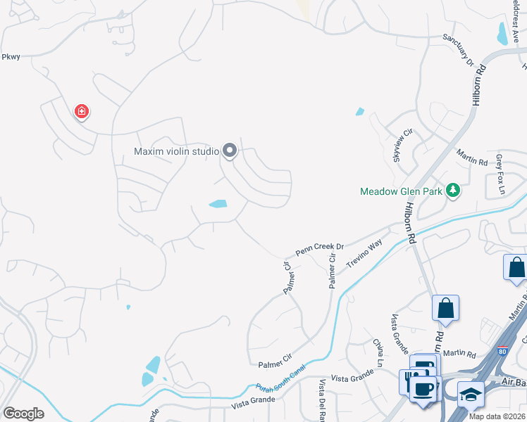 map of restaurants, bars, coffee shops, grocery stores, and more near 3127 Cherry Valley Circle in Fairfield