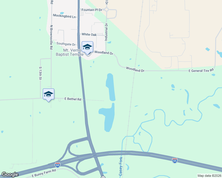 map of restaurants, bars, coffee shops, grocery stores, and more near 900 East Bethel Road in Mount Vernon