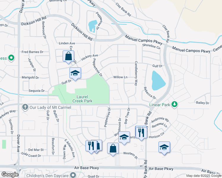 map of restaurants, bars, coffee shops, grocery stores, and more near 1102 Spruce Way in Fairfield