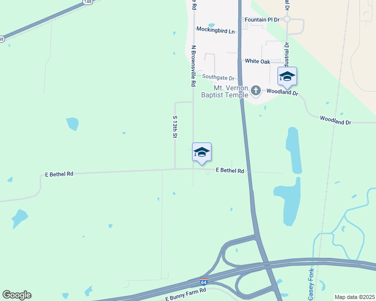 map of restaurants, bars, coffee shops, grocery stores, and more near 2932-2946 South 13th Street in Mount Vernon