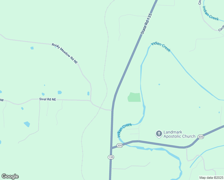 map of restaurants, bars, coffee shops, grocery stores, and more near 5615 Indiana 135 in New Salisbury