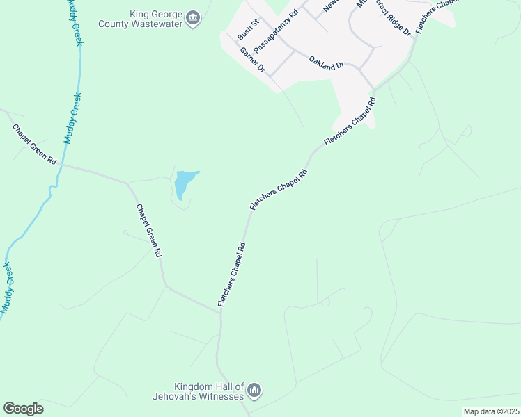 map of restaurants, bars, coffee shops, grocery stores, and more near 9543 Fletchers Chapel Road in King George