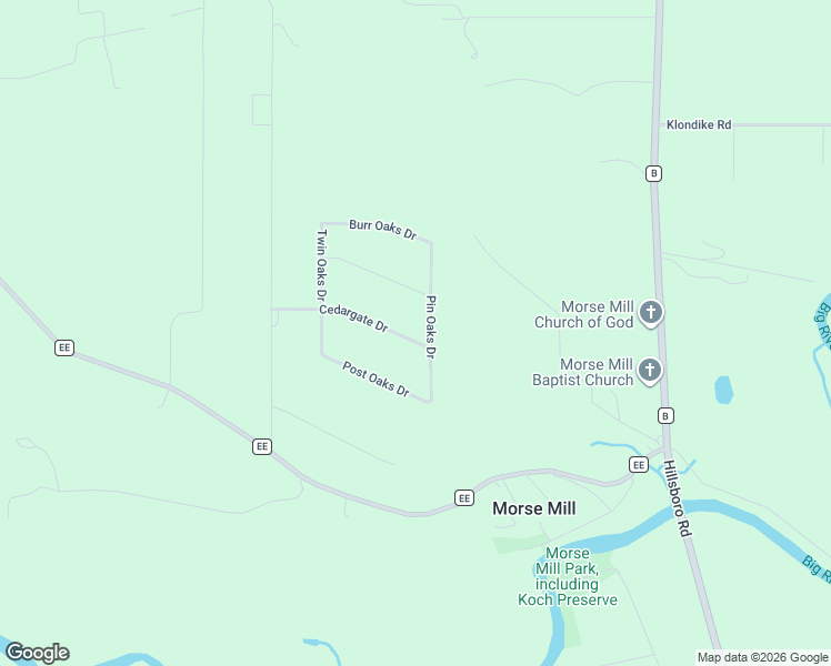 map of restaurants, bars, coffee shops, grocery stores, and more near 240 Pin Oaks Drive in Dittmer