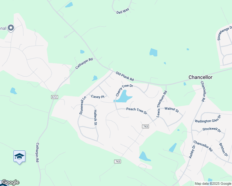 map of restaurants, bars, coffee shops, grocery stores, and more near 8108 Cherry Tree Drive in Fredericksburg