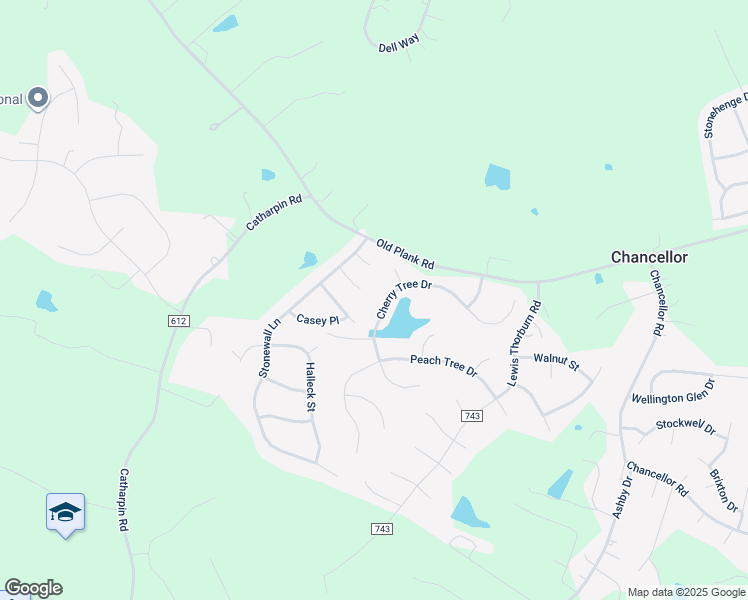 map of restaurants, bars, coffee shops, grocery stores, and more near 8106 Cherry Tree Drive in Fredericksburg