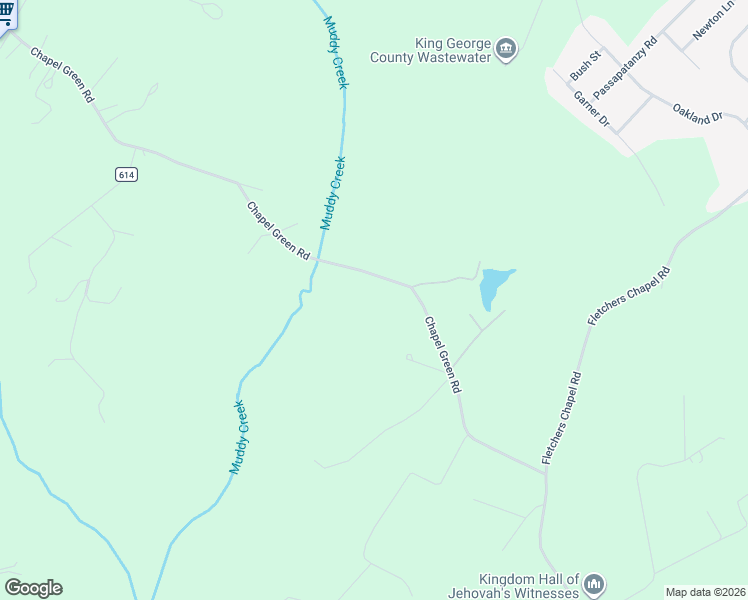 map of restaurants, bars, coffee shops, grocery stores, and more near 9390 Chapel Green Road in King George