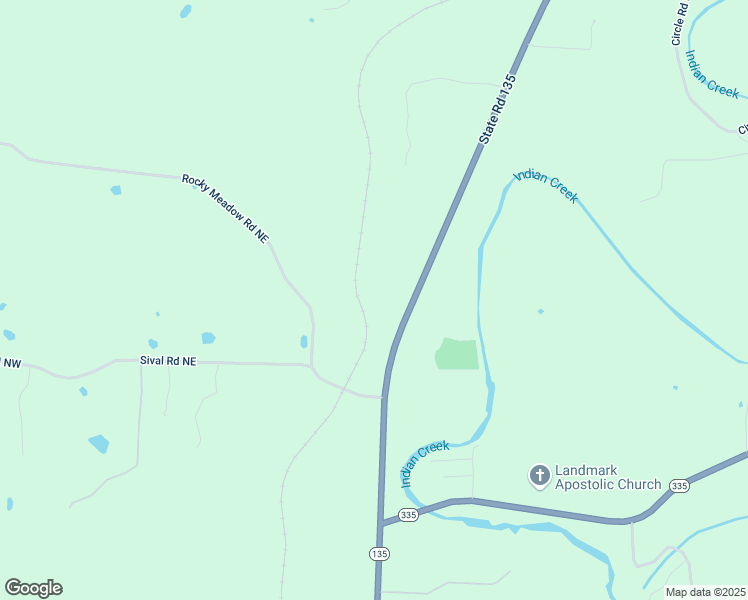 map of restaurants, bars, coffee shops, grocery stores, and more near 5615 Indiana 135 in New Salisbury