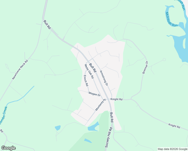 map of restaurants, bars, coffee shops, grocery stores, and more near 22380 White Oak Road in Leonardtown