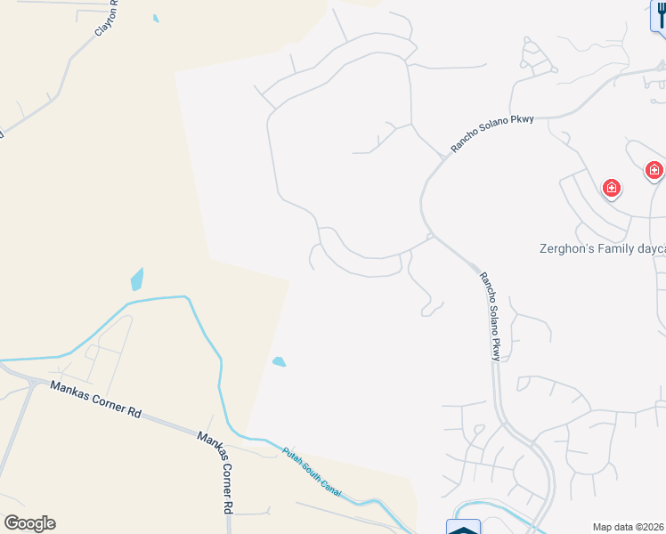 map of restaurants, bars, coffee shops, grocery stores, and more near 2866 Birkham Court in Fairfield
