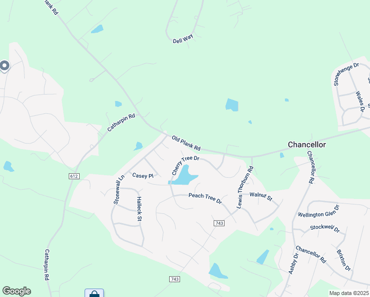 map of restaurants, bars, coffee shops, grocery stores, and more near 11705 Oak Brook Court in Fredericksburg