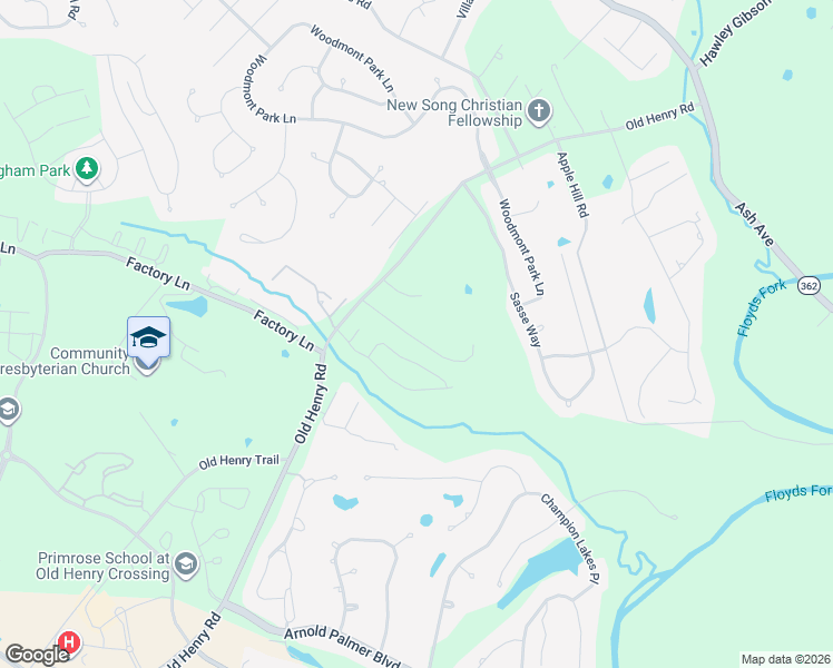 map of restaurants, bars, coffee shops, grocery stores, and more near 3313 Ridge Brook Circle in Louisville