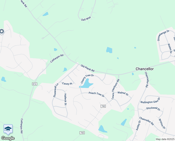 map of restaurants, bars, coffee shops, grocery stores, and more near 11705 Oak Brook Court in Fredericksburg