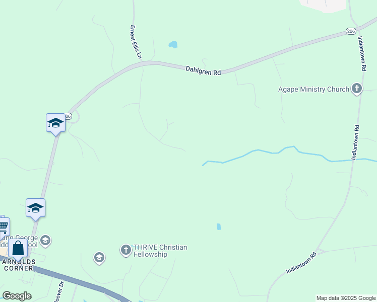 map of restaurants, bars, coffee shops, grocery stores, and more near 9329 Carriage Lane in King George