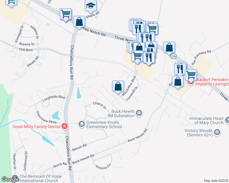 map of restaurants, bars, coffee shops, grocery stores, and more near 45879 Nolte Court in California