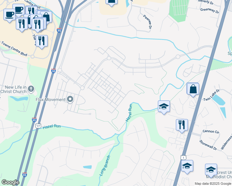 map of restaurants, bars, coffee shops, grocery stores, and more near 1111 Taylor Street in Fredericksburg