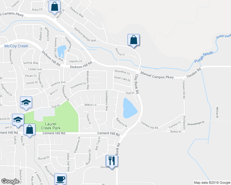 map of restaurants, bars, coffee shops, grocery stores, and more near 1213 Gulf Drive in Fairfield